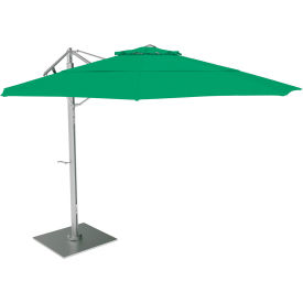 California Umbrella Sola 11' Cantilever Umbrella Silver Frame Sunbrella Erin Green Fabric SOLA118001-6000