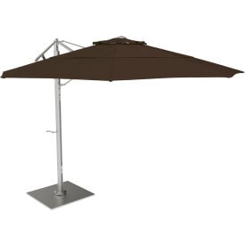 California Umbrella Sola 11' Cantilever Umbrella Silver Frame Sunbrella True Brown Fabric SOLA118001-6021