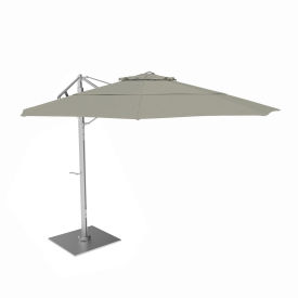 California Umbrella Sola 11' Cantilever Umbrella Silver Frame Sunbrella Cadet Gray Fabric SOLA118001-6030