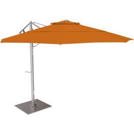 California Umbrella Sola 11' Cantilever Umbrella Silver Frame Sunbrella Tuscan Fabric SOLA118001-6077