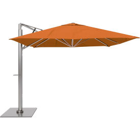 California Umbrella Sola 10' x 10' Cantilever Umbrella Silver Frame Sunbrella Tuscan Fabric SOLA338001-6077