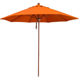 California Umbrella Lodge 9' Round Patio Umbrella Sunbrella 2A Tuscan Fabric STAF908202-5417