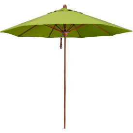 California Umbrella Lodge 9' Round Patio Umbrella Sunbrella 2A Macaw Fabric STAF908202-5429
