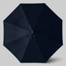 California Umbrella Newport 11' Patio Umbrella Ashwood Simulation Pole Sunbrella Navy Blue AATF118AH724-5439-SWV