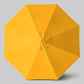 California Umbrella Newport 11' Patio Umbrella Ashwood Simulation Pole Sunbrella Sunflower Yellow AATF118AH724-5457-SWV