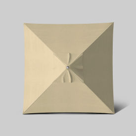 California Umbrella Newport 6' x 6' Patio Umbrella Black Pole Sunbrella Antique Beige AATF604AH709-5422