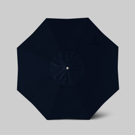 California Umbrella Newport 7.5' Patio Umbrella Teak Simulation Pole Sunbrella Navy Blue AATF758AH112-5439