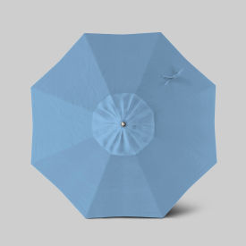 California Umbrella Newport 7.5' Patio Umbrella Matte White Pole Sunbrella Air Blue AATF758AH171-5410