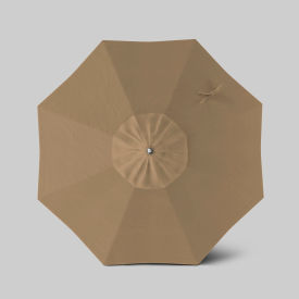 California Umbrella Newport 7.5' Patio Umbrella Black Pole Sunbrella Heather Beige AATF758AH709-5476