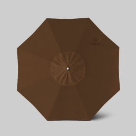 California Umbrella Newport 7.5' Patio Umbrella Ashwood Simulation Pole Sunbrella Teak AATF758AH724-5488