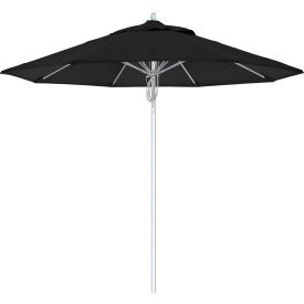 California Umbrella 9' Patio Umbrella Newport Series Silver Pole Sunbrella 1A Black AATF908AH002-5408