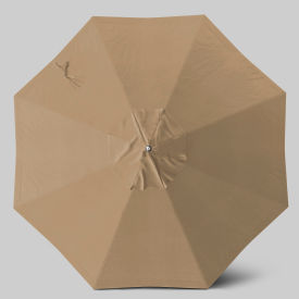 California Umbrella Newport 9' Patio Umbrella Black Pole Sunbrella Heather Beige AATF908AH709-5476