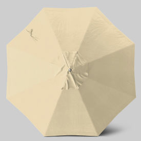 California Umbrella Newport 9' Patio Umbrella Ashwood Simulation Pole Sunbrella Antique Beige AATF908AH724-5422