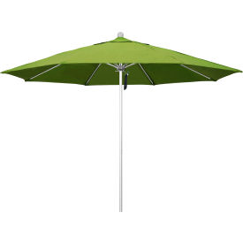 California Umbrella Venture 11' Patio Umbrella Silver Pole Sunbrella 2A Macaw Fabric ALTO118002-5429