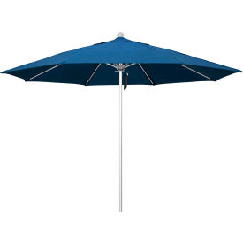California Umbrella Venture 11' Patio Umbrella Silver Pole Sunbrella 1A Regatta Fabric ALTO118002-5493