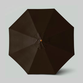 California Umbrella Venture 11' Patio Umbrella Teak Simulation Pole Sunbrella Bay Brown ALTO118112-5432