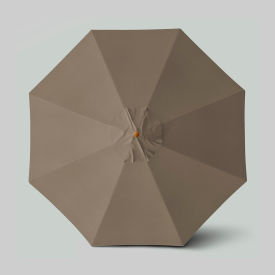 California Umbrella Venture 11' Patio Umbrella Teak Simulation Pole Sunbrella Taupe ALTO118112-5461
