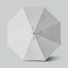 California Umbrella Venture 11' Patio Umbrella Teak Simulation Pole Olefin White ALTO118112-F04