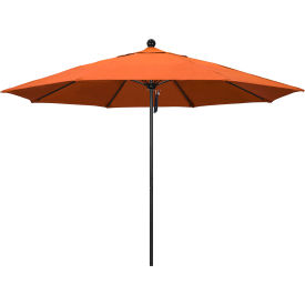 California Umbrella Venture 11' Patio Umbrella Black Pole Sunbrella 2A Tuscan Fabric ALTO118302-5417