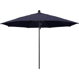 California Umbrella Venture 11' Patio Umbrella Black Pole Sunbrella 1A Navy Fabric ALTO118302-5439