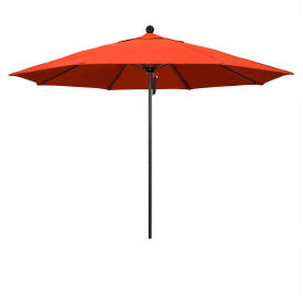 California Umbrella Venture 11' Patio Umbrella Black Pole Olefin Sunset Fabric ALTO118302-F27