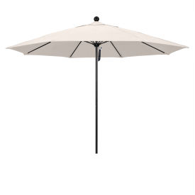 California Umbrella Venture 11' Patio Umbrella Black Pole Olefin Woven Granite Fabric ALTO118302-F77