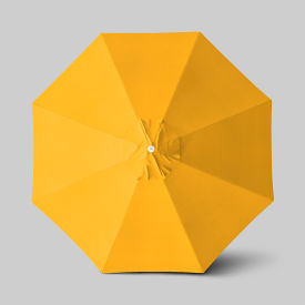 California Umbrella Venture 11' Patio Umbrella Ashwood Simulation Pole Sunbrella Sunflower Yellow ALTO118724-5457