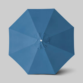 California Umbrella Venture 11' Patio Umbrella Ashwood Simulation Pole Olefin Capri Blue ALTO118724-F26