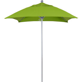 California Umbrella Venture 6' Patio Umbrella Silver Pole Sunbrella 2A Macaw Fabric ALTO604002-5429