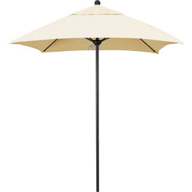 California Umbrella Venture 6' Patio Umbrella Black Pole Sunbrella 1A Canvas Fabric ALTO604302-5453