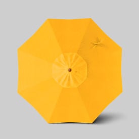 California Umbrella Venture 7.5' Patio Umbrella Teak Simulation Pole Sunbrella Sunflower Yellow ALTO758112-5457