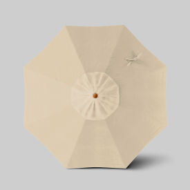 California Umbrella Venture 7.5' Patio Umbrella Teak Simulation Pole Olefin Antique Beige ALTO758112-F22