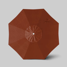 California Umbrella Venture 7.5' Patio Umbrella Ashwood Simulation Pole Olefin Terracotta ALTO758724-F69