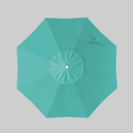 California Umbrella Coast 7.5' Patio Umbrella White Pole Sunbrella Aruba ALTO758G174-5416-SCE-BND050316