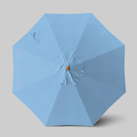 California Umbrella Venture 9' Patio Umbrella Teak Simulation Pole Sunbrella Air Blue ALTO908112-5410