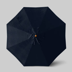 California Umbrella Venture 9' Patio Umbrella Teak Simulation Pole Sunbrella Navy ALTO908112-5439