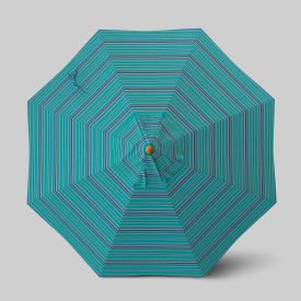 California Umbrella Venture 9' Patio Umbrella Teak Simulation Pole Sunbrella Dolce Oasis ALTO908112-56001