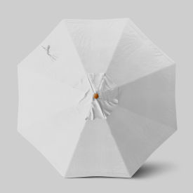 California Umbrella Venture 9' Patio Umbrella Teak Simulation Pole Olefin White ALTO908112-F04