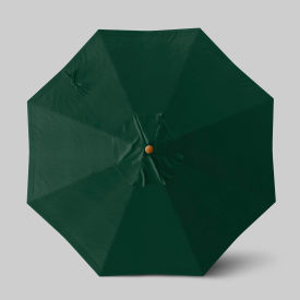 California Umbrella Venture 9' Patio Umbrella Teak Simulation Pole Olefin Hunter Green ALTO908112-F08