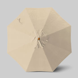 California Umbrella Venture 9' Patio Umbrella Teak Simulation Pole Olefin Antique Beige ALTO908112-F22
