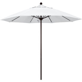 California Umbrella 9' Patio Umbrella Venture Series Bronze Pole Olefin White ALTO908117-F04