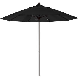 California Umbrella 9' Patio Umbrella Venture Series Bronze Pole Olefin Black ALTO908117-F32
