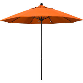 California Umbrella Venture 9' Patio Umbrella Black Pole Sunbrella 2A Tuscan Fabric ALTO908302-5417