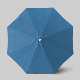 California Umbrella Venture 9' Patio Umbrella Ashwood Simulation Pole Olefin Capri Blue ALTO908724-F26