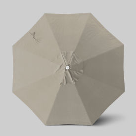 California Umbrella Venture 9' Patio Umbrella Ashwood Simulation Pole Olefin Woven Granite ALTO908724-F77