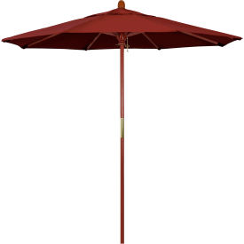 California Umbrella 7.5' Patio Umbrella Grove Series Hardwood Pole Sunbrella Henna MARE758-5407
