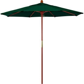 California Umbrella 7.5' Patio Umbrella Grove Series Hardwood Pole Sunbrella Forest Green MARE758-5446
