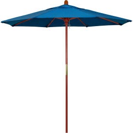 California Umbrella 7.5' Patio Umbrella Grove Series Hardwood Pole Sunbrella Regatta MARE758-5493