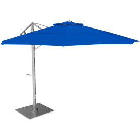 California Umbrella Sola 11' Cantilever Umbrella Silver Frame Sunbrella Pacific Blue Fabric SOLA118001-6001