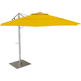 California Umbrella Sola 11' Cantilever Umbrella Silver Frame Sunbrella Sunflower Yellow Fabric SOLA118001-6002